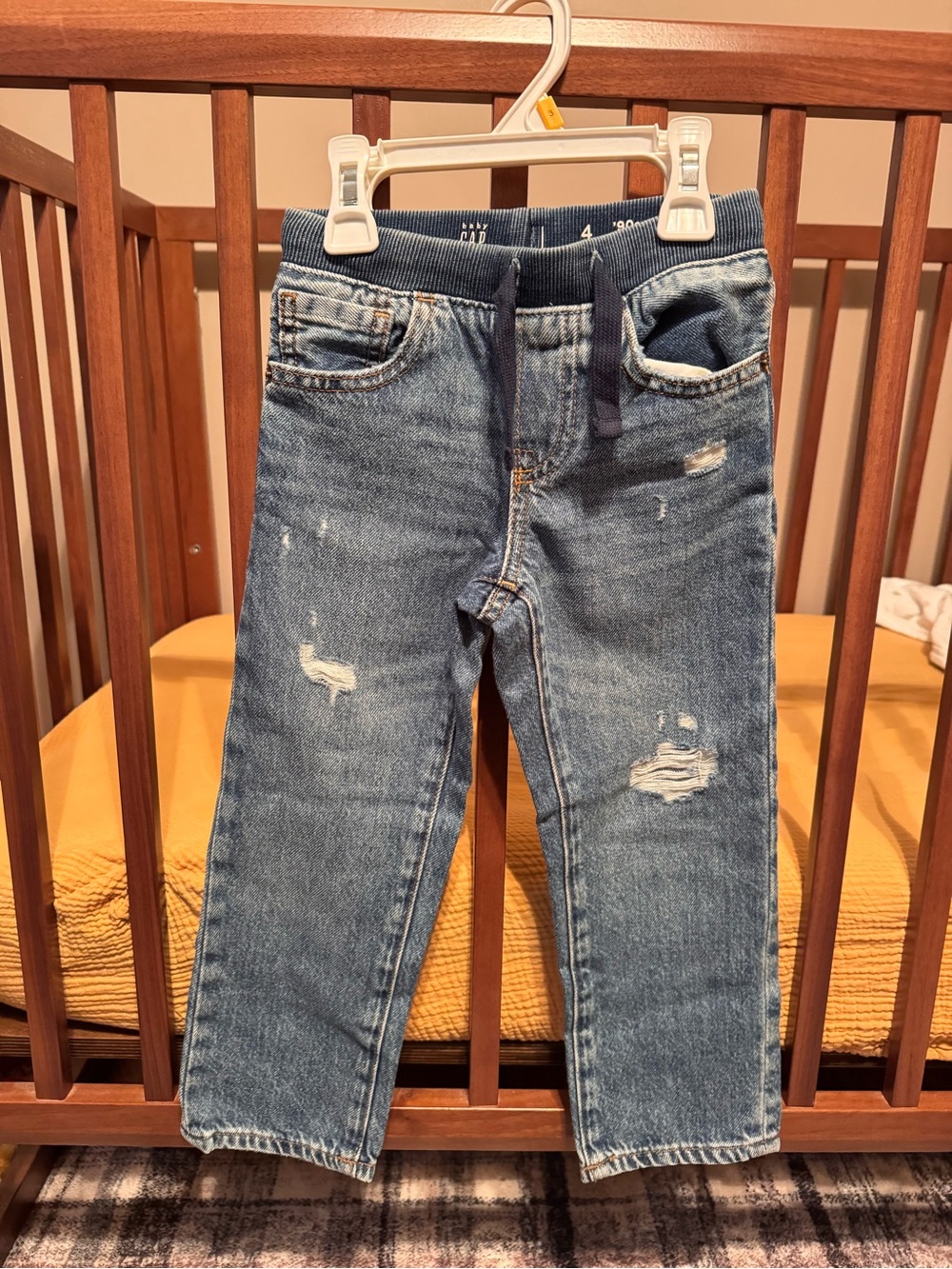 GAP Boys Blue Distressed Pull-On Jeans